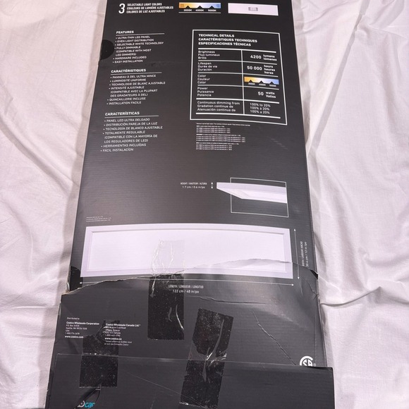 Artika Sunray Ultra Thin LED Panel Light 4200 Lumens Selectable White Open Box - Picture 5 of 8